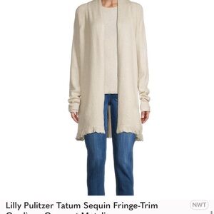 NWT Lilly Pulitzer Tatum Sequin Open Cardigan size M